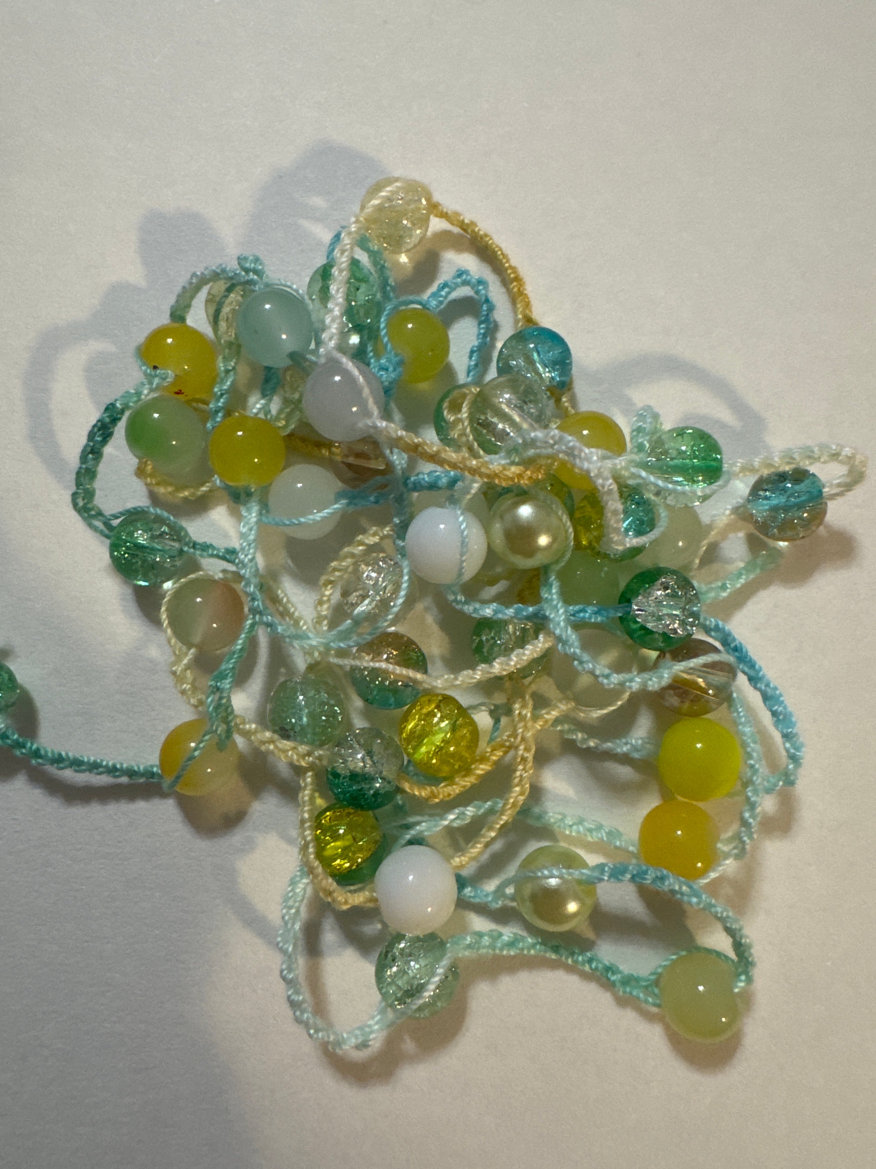 Body Beads Green Lines