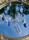 Blue Porcelain Flower Necklace